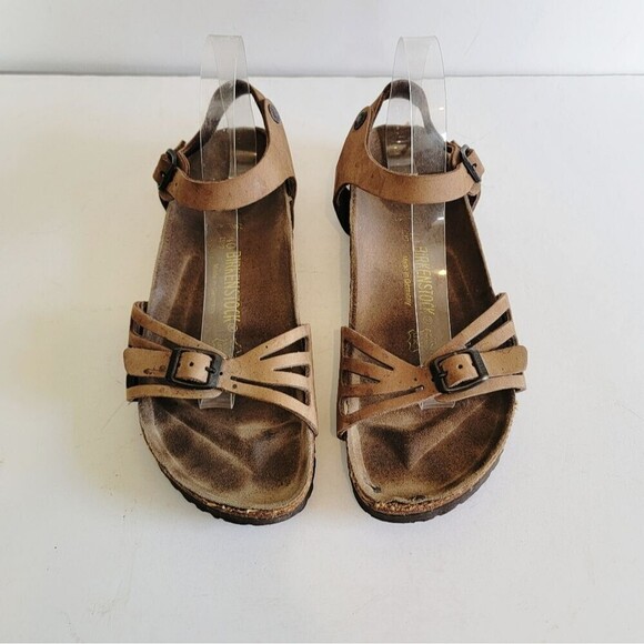 Birkenstock Bali EU 40 Medium/Narrow Tan Brown Ankle Buckle Two Strap Sandals - Picture 16 of 16